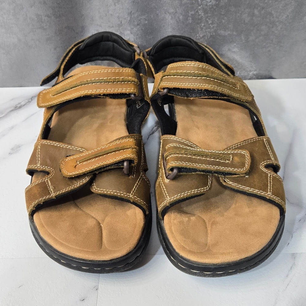 GH Bass Sunjuns Orlando Sandals Mens 13M Brown Leather Fisherman Casual Strappy